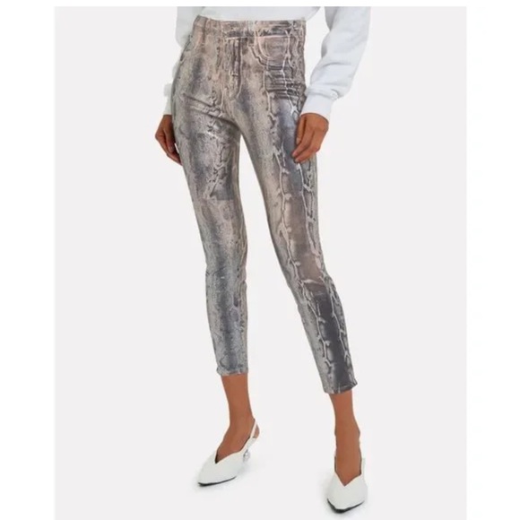 L'AGENCE Denim - L’agence Margot High Rise Skinny Snake Skin Pants